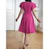 Women's Dress Summer Temperament Elegant V-neck Midi Dress