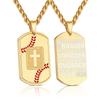 New Baseball Cross Army Brand Pendant Necklace Men's Versatile Sports Style