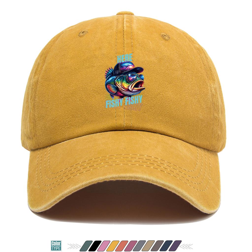 pc Cyberpunk Style Starry Sky Fish Print Baseball Cap Fashionable Trendy Sun Hat Unique and Cool Design Unisex Adjustable Sn