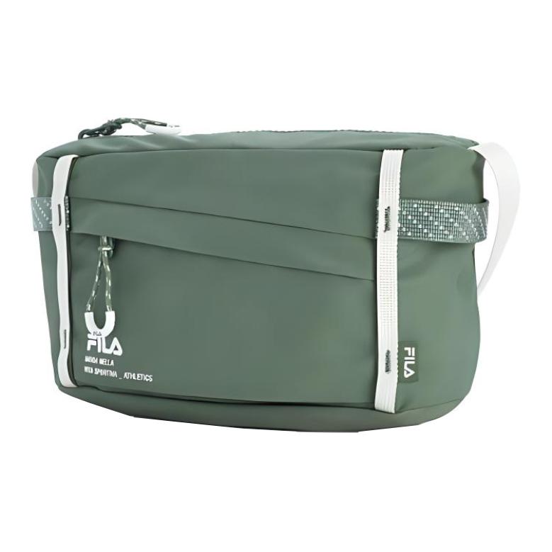 New FILA Fabric Shoulder Bag, Crossbody Bag Extra Small Unisex Green/Yellow/Pink A13U421131F