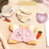 Pluche Kleding Set voor Kleine 10cm Pluche Poppen, Hoofddeksel Verkleedkostuum (Roze)