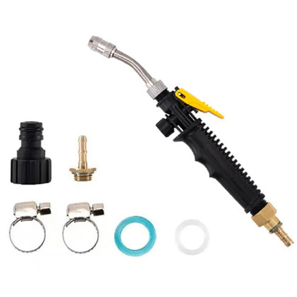 High Pressure Water Spray With Detachable Long And Short Brass Nozzle Adjustable Stainless Steel Brass Spray Garden Wash Tool
