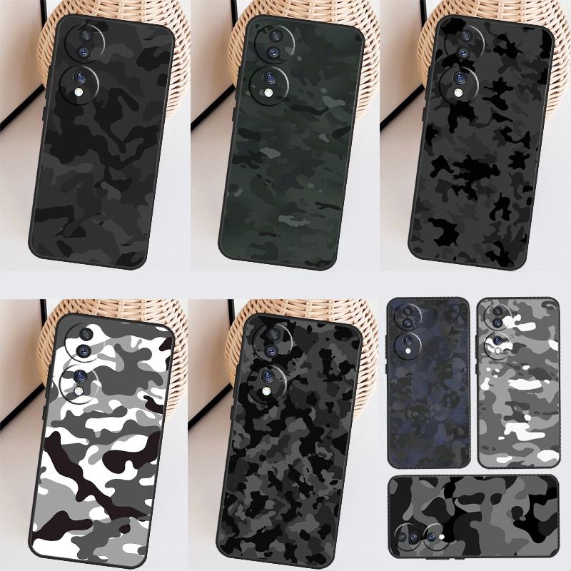 Night Dark Camo Military Camouflage Funda For Honor X9a X8a X7a X6a X6 X7 X8 X9 8X 9X Honor Magic 5 Pro 10 50 70 90 Lite Case