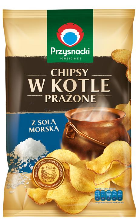Przysnacki Chipsy W Kotle Prażone Z Solą Morską 125 G