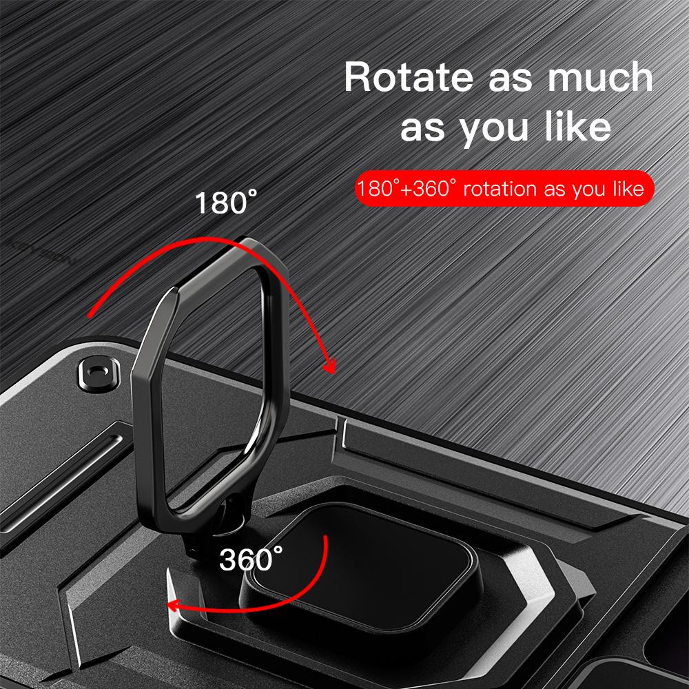 KEYSION Shockproof Case for OPPO Reno 12 Pro 5G Slide Push Pull Camera Lens Protection Ring Stand Phone Cover for OPPO Reno12 5G