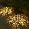 Tomshine Solar Lantern Outdoor Hanging Light Retro Metal Decorative Light Hollowed Out Flower Pattern Garden Landscape Lighting
