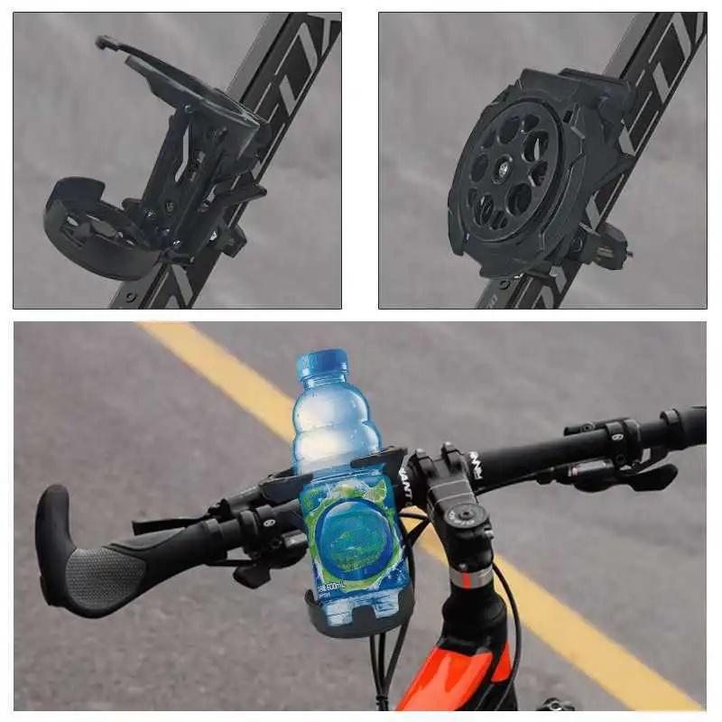 1/2Pcs Water Cup Bracket Holder Accessories Foldable Turntable Motorcycle Cup Holder For Handlebar Motorcycles Bottle Holder