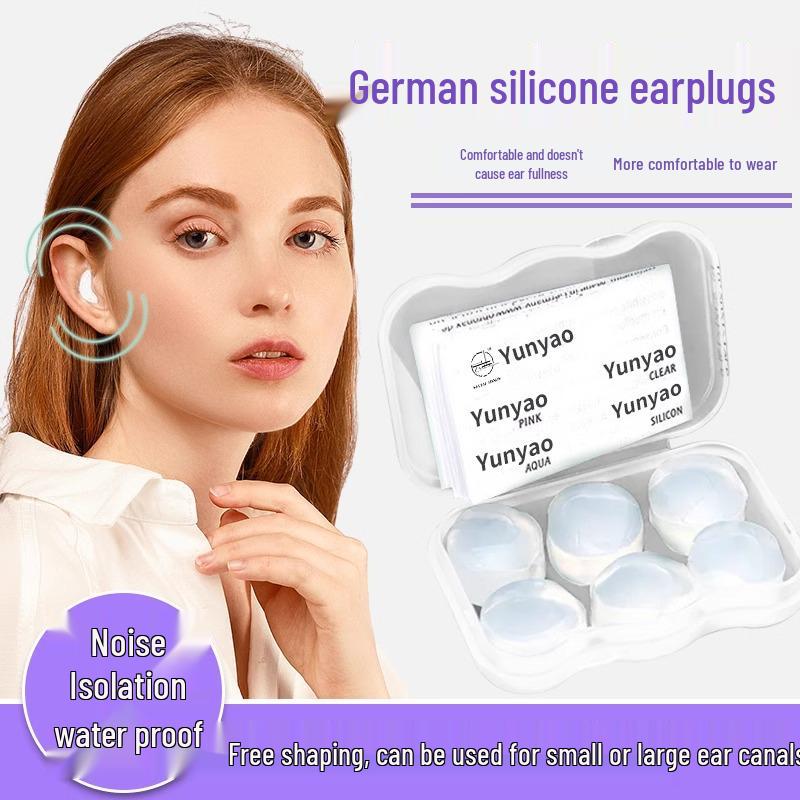 

Прозрачные силиконовые беруши для сна и звукоизоляции 3 Pairs + Storage Box