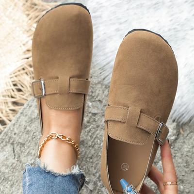 Fashion New Boston Clogs Shoes for Women Cork Footbed Sneakers Female Suede Mules Shoes with Arch Support Beach Shoes Zapatos De Mujer