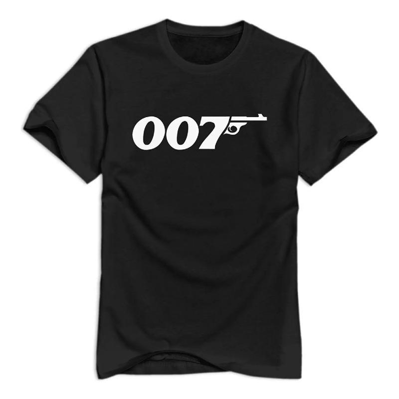 Camiseta Vavd Negra Con Cuello Redondo James Bond 007 Para H S