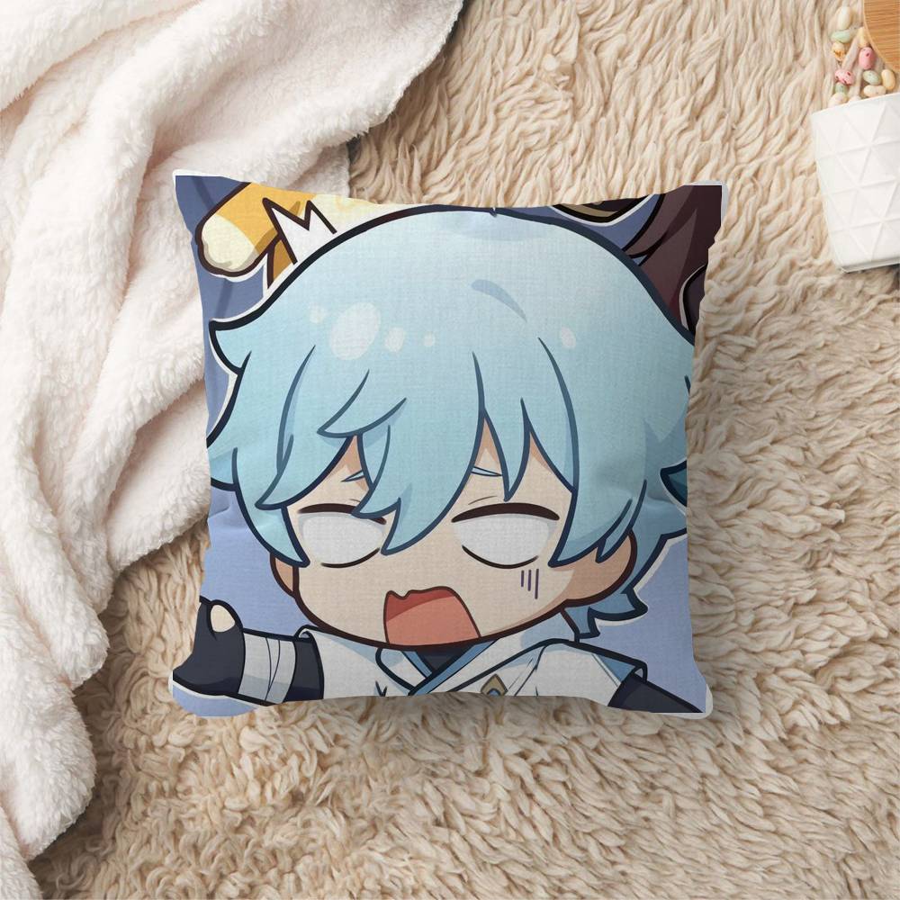 Chongyun Genshin Impact Cushion Cover Inches Farmhouse Decor Home Throw Pillow Covers for Couch Decorations