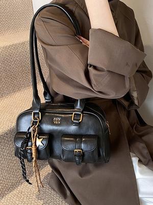 Retro Niche Underarm Bag Women's Autumn and Winter 2025 New Trendy Korean High-end Portable Large-capacity Bowling Bag