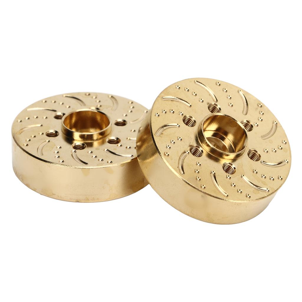 2Pcs Brass Wheel Weights 1.9 2.2in RC Crawler Car Hex Hub Adapter Model Upgrade Parts
