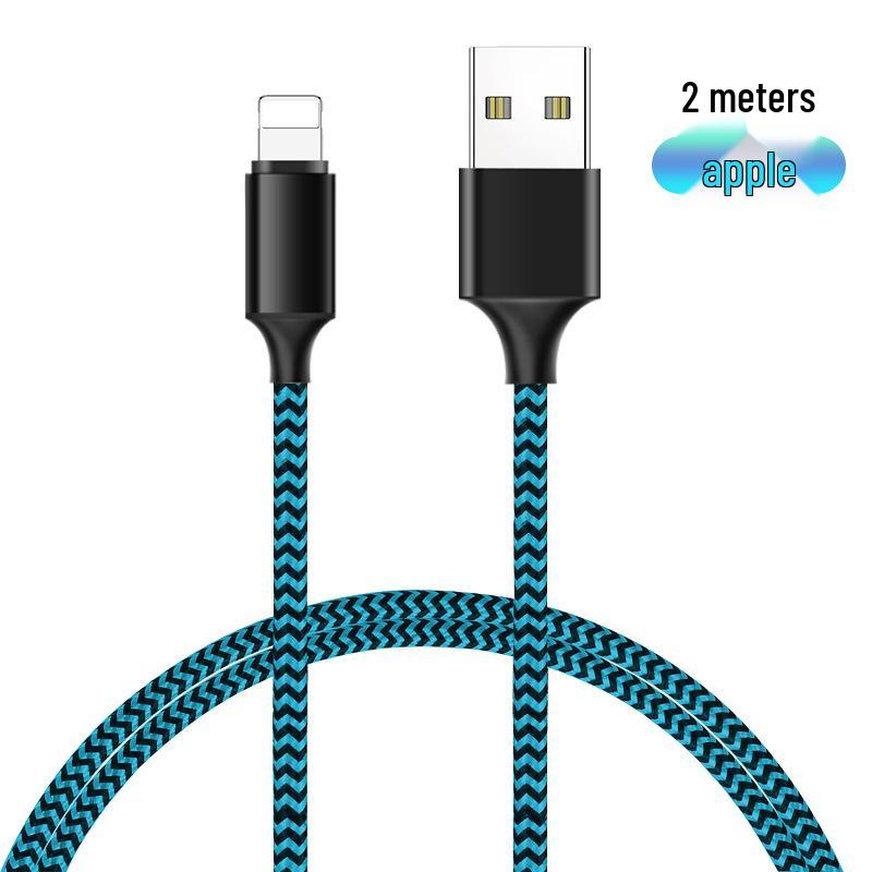 6A High-Speed Braided Nylon 2M Charging Cable for Apple, Android, Huawei, Honor - Type-C
