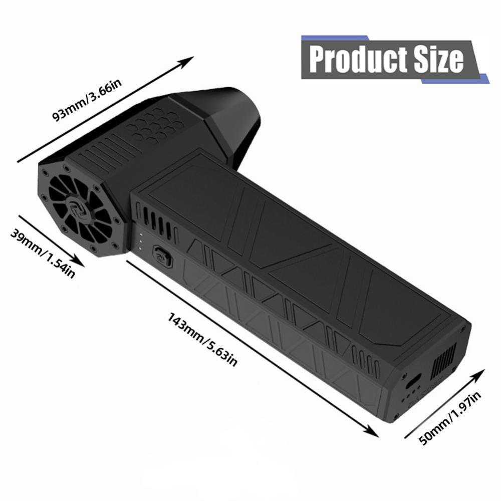 

52+ м/с Высокоскоростной воздуходув Мощный воздуходув Турбо со светодиодной подсветкой Очиститель клавиатуры компьютера 143x93x39 мм