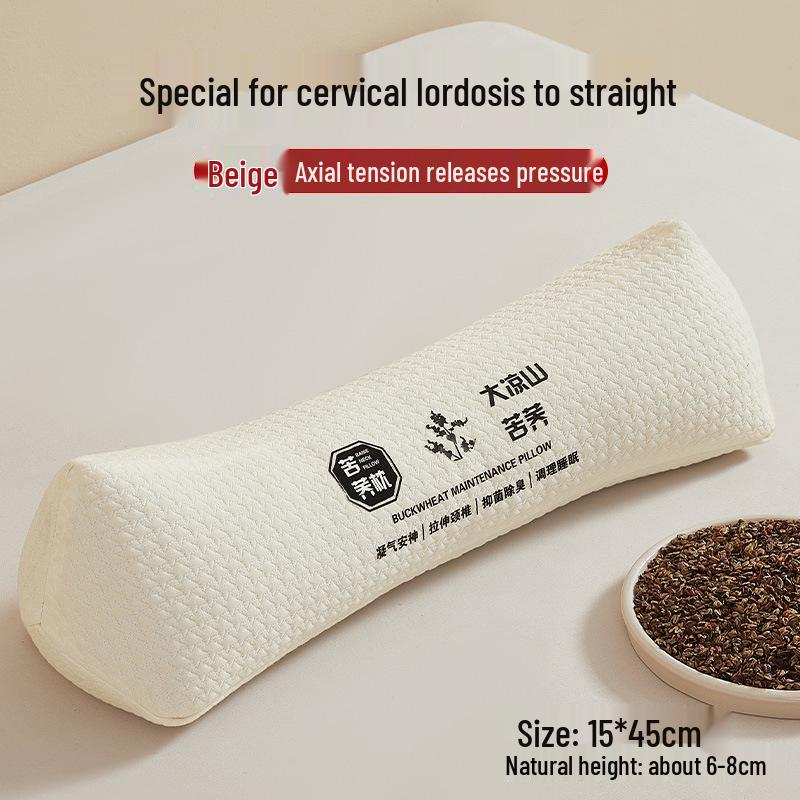 Rhomboid Triangle Buckwheat Hull Cervical Pillow - Adult Neck Support for Home and Office Nap