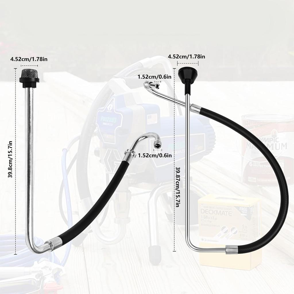 Stainless Steel Suction Hose And Reflux Line Set for 390 395 495 595 Airless Spraying Machine Paint Sprayers Tool Part