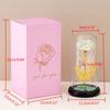 Forever Flower Gold Foil Rose Flowers In Glass Dome with LED Light Valentine's Day Gift Mother's Day Wedding Anniversary X3UC