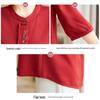 Stylish Short-Sleeve Top for Middle-Aged Women