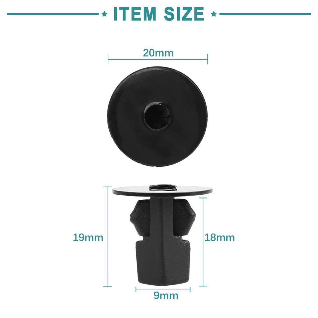ACROPIX 40pcs Plastic Rivet Bumper Fender Fastener Clips for Toyota Highlander Black