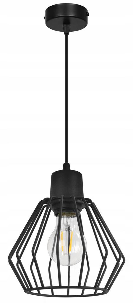 Hanging Lamp, Ceiling Chandelier, Wire Shade, Led