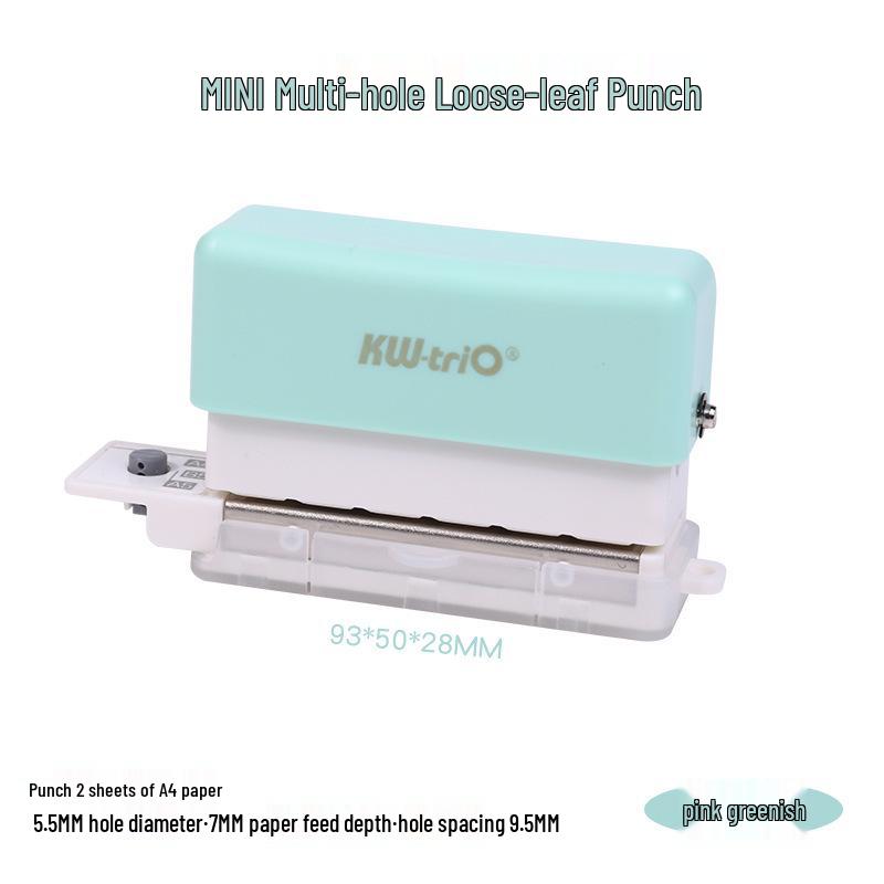 Kede You Six-Hole Portable Mini Puncher - Cute Manual Multi-Hole Student Stationery.