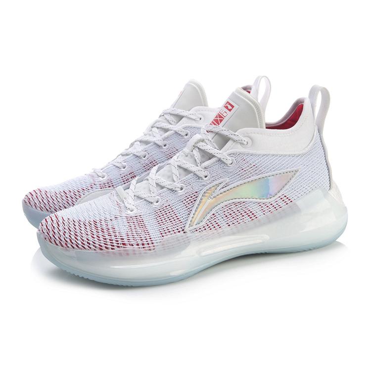 New LINING YuShuai 13 Basketball Shoes Men's Mid top White/Red ABAQ013-81
