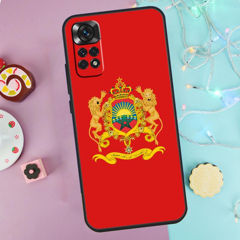 Morocco Flag Coat Of Arms Case For Xiaomi Redmi Note 14 Pro 9 10 11 12 13 9S 10S 11S 12S Redmi 14C 10C 12C 13C Cover