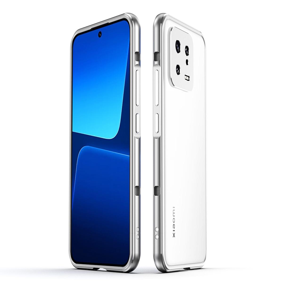 

Для Xiaomi 13 Pro 5G чехол для телефона с металлическим каркасом и крышкой объектива камеры, рассеивающий тепло чехол для телефона Silver