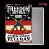 Vintage Freedom Isn't Free Metal Sign Garage Wall Decor Tin Plaque Poster