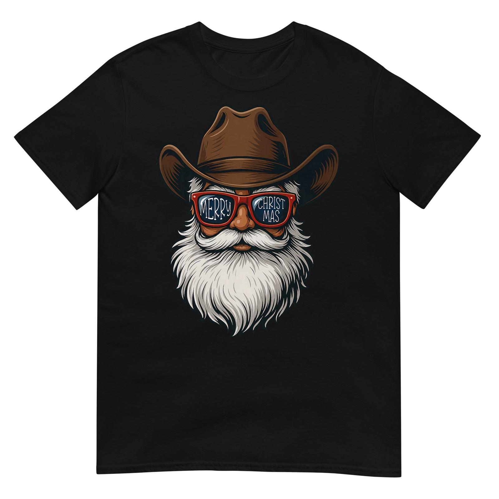 Merry Christmas Santa Cowboy Xmas Country Men Women Kid T-Shirt S