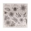 Bee Happy Clear Stamp Silicone Stamp Cards Greeting Words Pattern for Holiday Card Making Decoration and DIY Scrapbooking