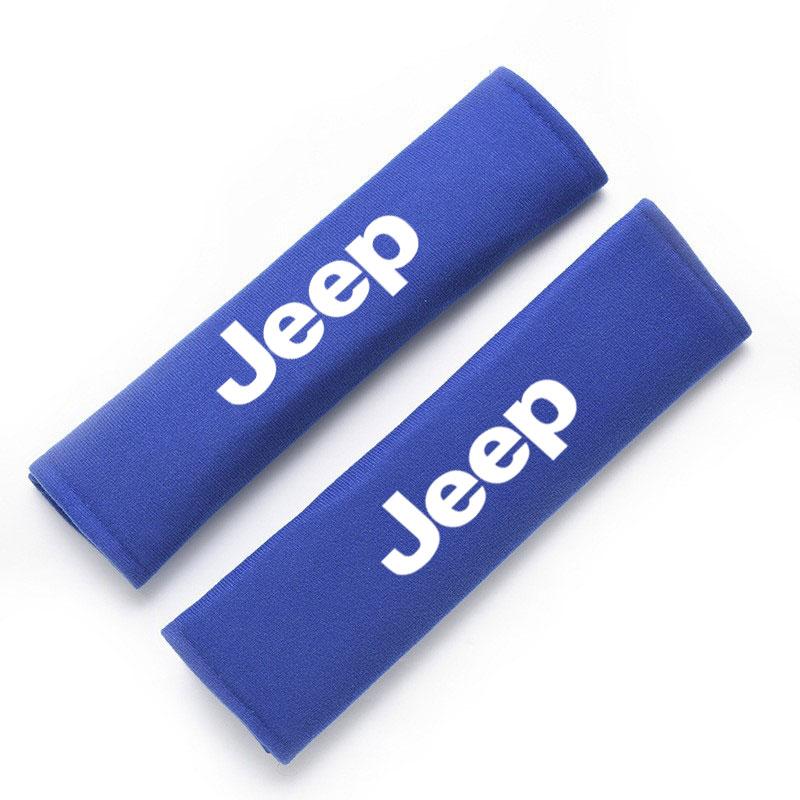 Car Shoulder Cover Cushion Seat Belt Pad Auto Pad For Jeep Grand Cherokee Wrangler JK Gladiator Compass Renegade Patriot
