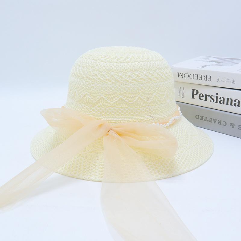 Straw Straw Hat Women's Big Eaves Beach Hat Summer Shading Sun Hat Outdoor Travel Seaside Spring and Autumn Versatile