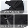 Perturga Casual Windproof and Available in Plus Warm and Solid Dark Size with Hat Men's Fleece-Lined Jacket, Waterproof, Sizes, Colors, Blue, M,