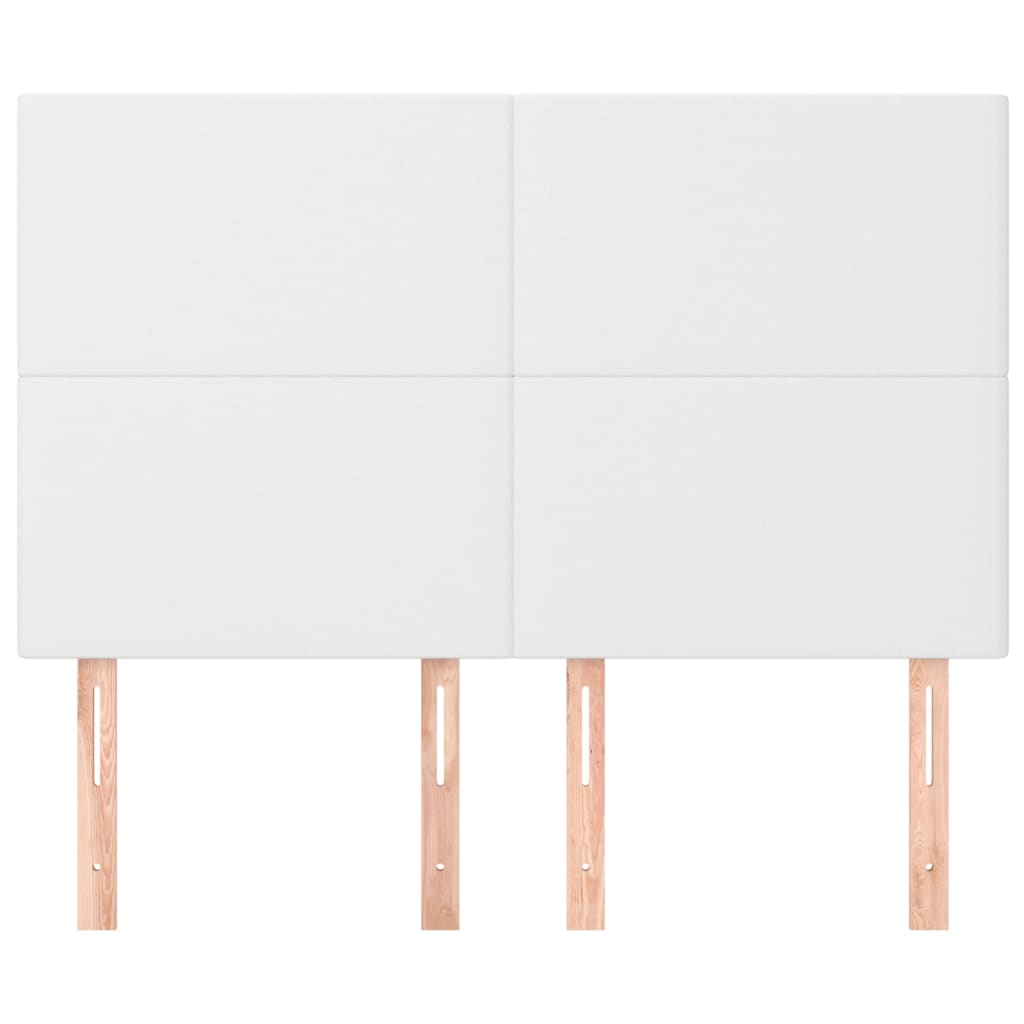 Vidaxl Headboards for Bed, 4 Pcs, White, 72X5X78/88 Cm, Faux Leather