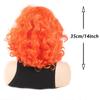 Orange Curly Short Wig Soft Synthetic Hair European Style Loose Curls Orange Women's Hair