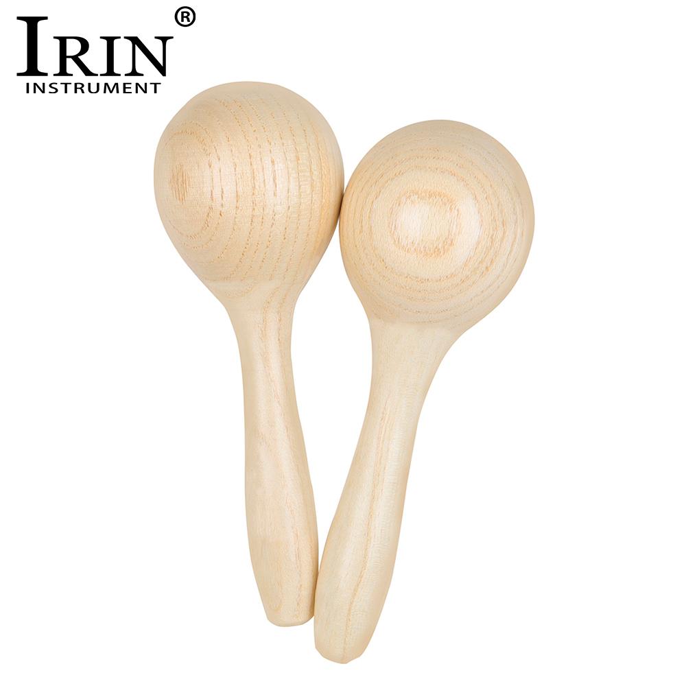IRIN Spruce wood Maraca Baby Toys Early Education Toy for Children's Music Enlightenment Children Orff Percussion Instruments
