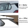 Car Accessories Fit for Toyota RAV4 2019-2025 Exterior ABS Rear Spoiler Wing Side Beveled Window Sill Pillar Molding Cover Trim (Carbon Fiber) 2PCS