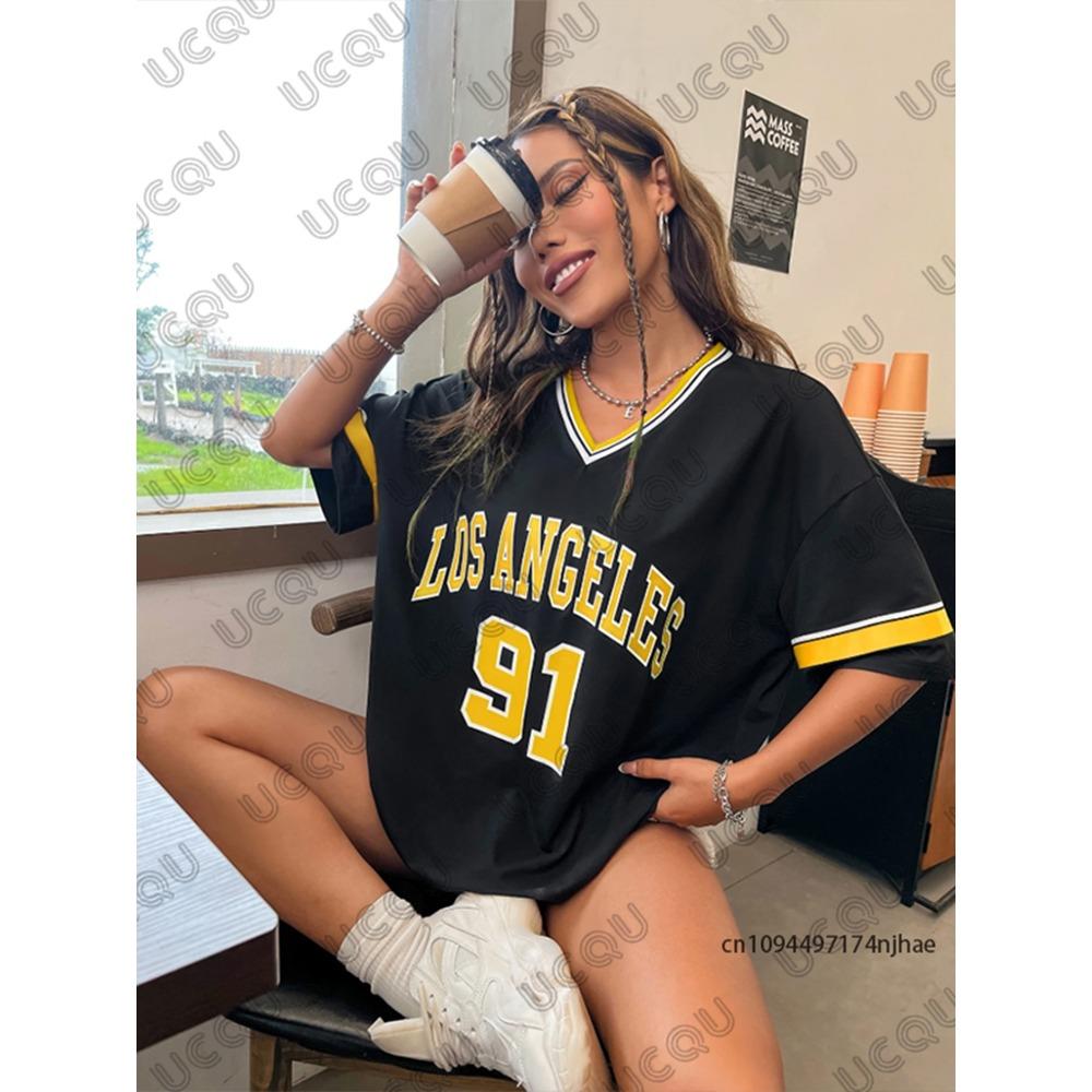 New Summer Printed T-shirt from Los Angeles 91 Football Jersey