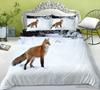 Quilt Cover, Pillowcase Two Or Three-Piece Set, Polyester Fox 3D Digital Printing
