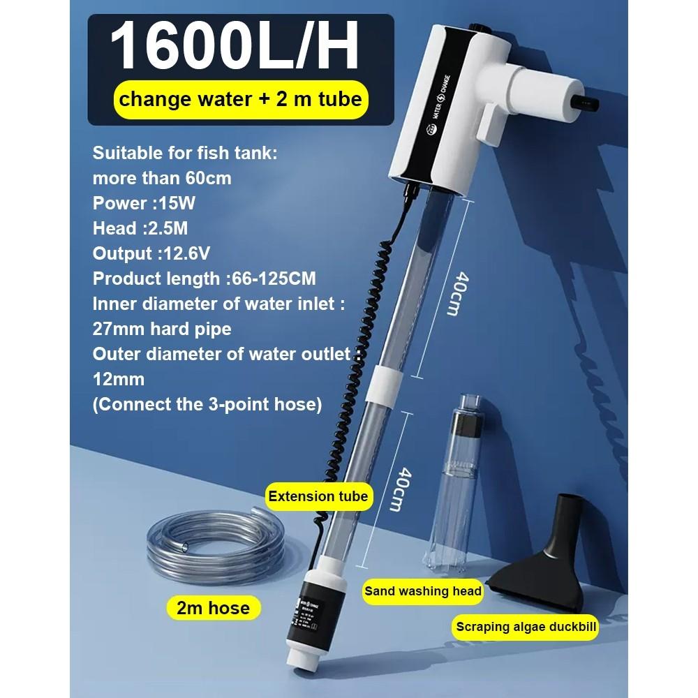 Fish Tank Water Changer Electric Sand-washing Toilet Absorber Cleaning Handy Tool Fish Tank Water Sucking Device Pump