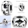 Golden Angel Virgin Mary Charms Bead 925 Silver Inlaid Zircon Puppy Pendants Fit Bracelet DIY Jewelry Gift