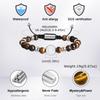 Benediktiner Perlenarmbänder für Männer Jungen, Verstellbares Edelstahl Armband mit runden Anhängern, Christlicher Religiöser Schmuck Geschenk