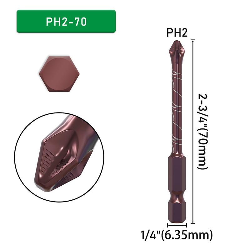 S2 Anti-Skid Screw Batch Special Wear-Resistant Hexagonal Bit Set Screwdriver Bit Tool Accessories