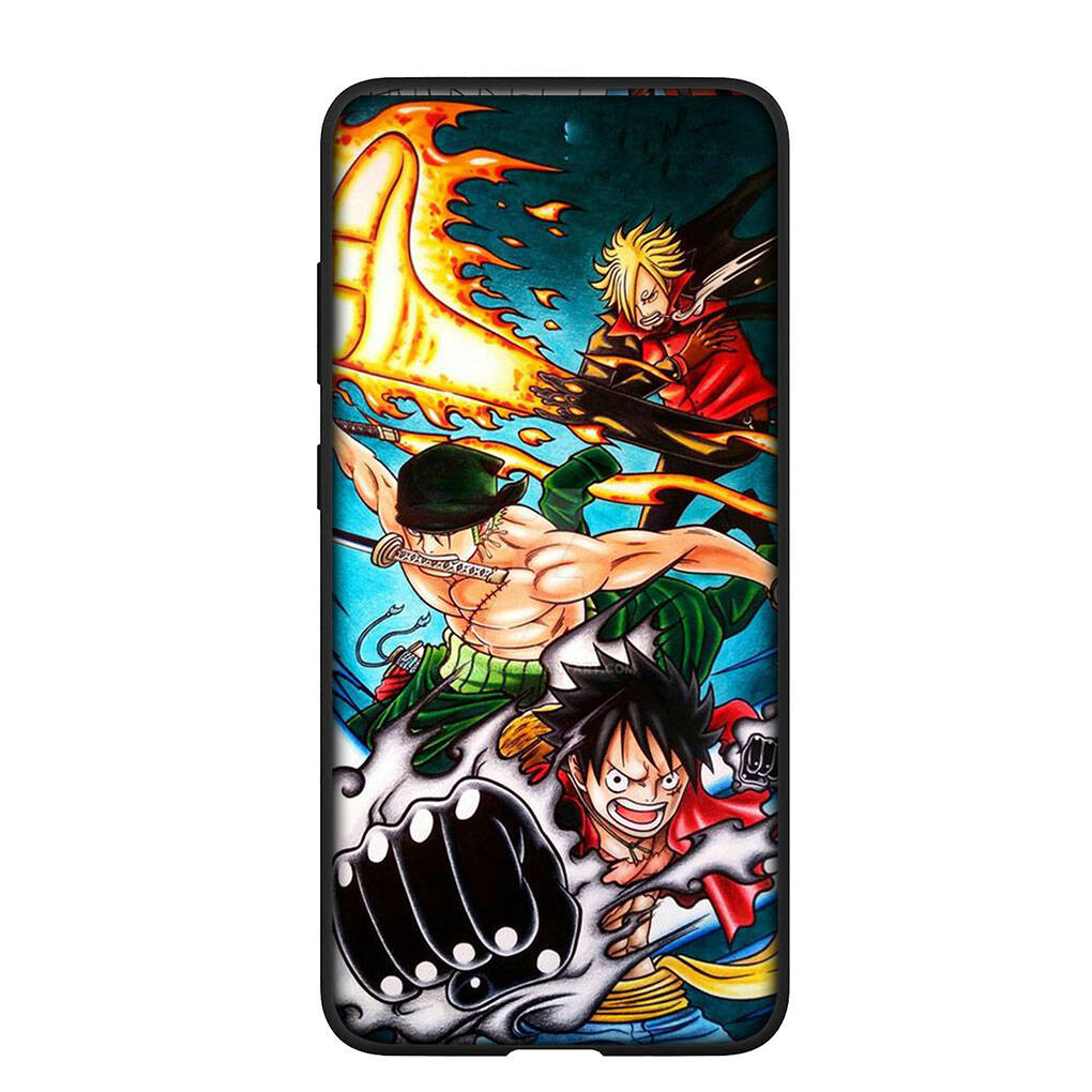 Phone Case for iPhone 17 15 16 Plus XR Redmi Note 14 12 11 13 Pro Max Huawei P30 P20 Lite OPPO A60 A40 A80 A18 A16 A54 Cartoon Luffy One Piece Cover