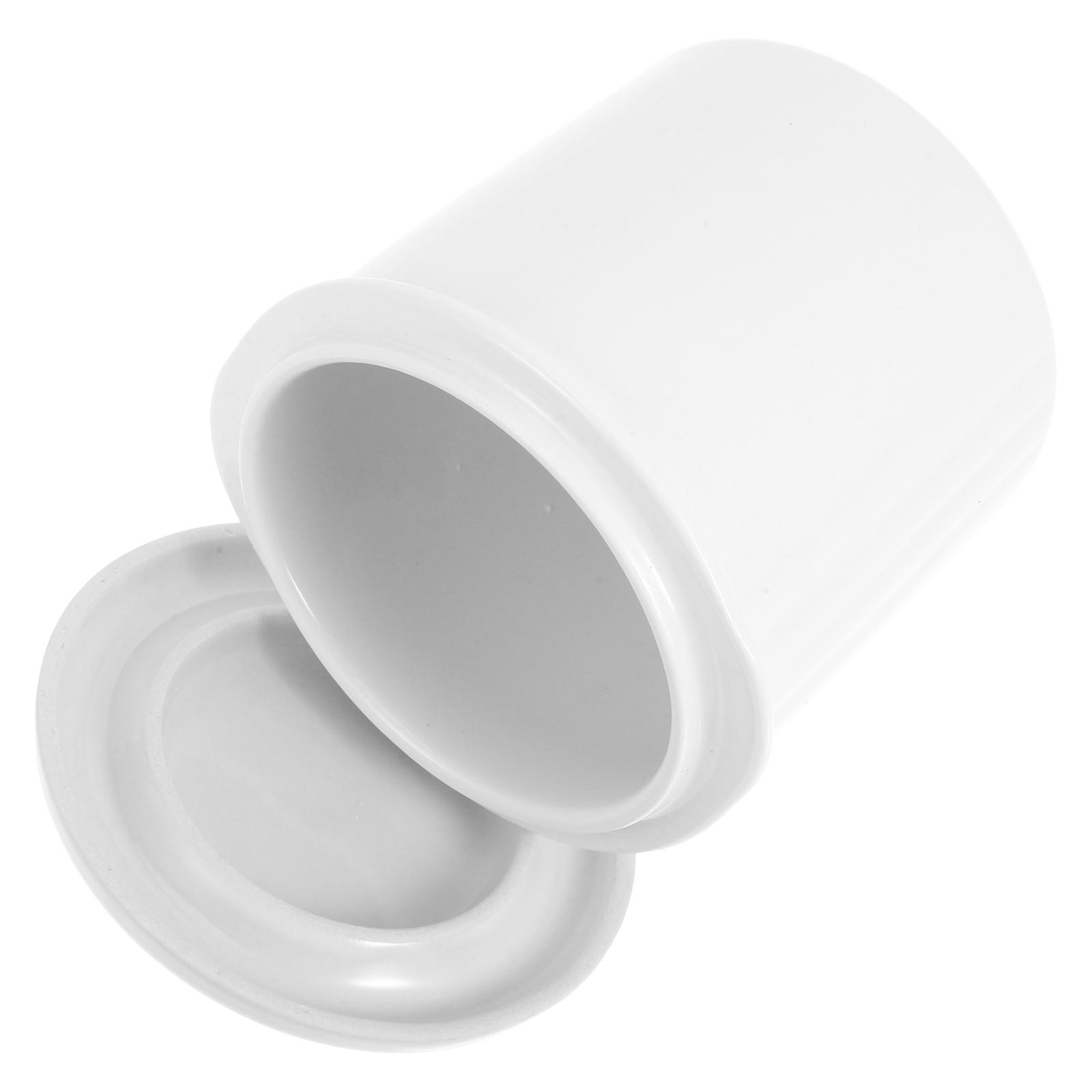 

0.45L Porcelain Butter Dish with Lid French Style Ceramic Butter Saver for Countertop Refrigerator Friendly Elegant Serving Tray 11X10.5X9.7CM