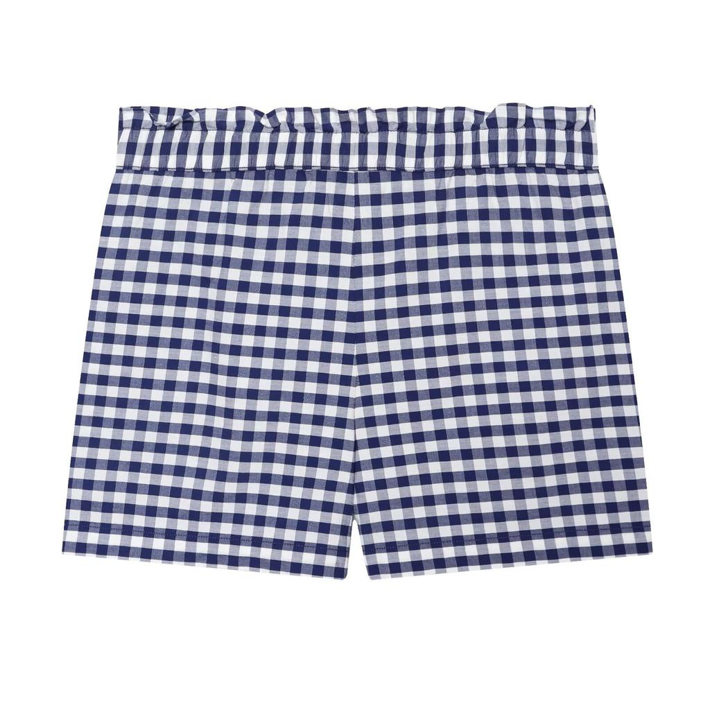 European and American French women's fashion versatile temperament plaid shirt shorts set 4333008