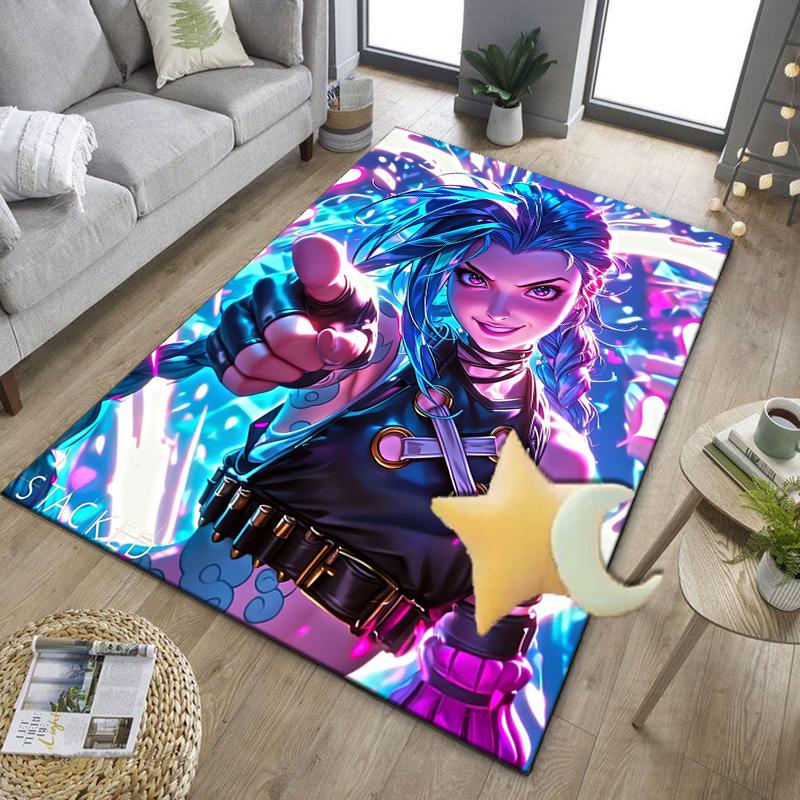 Fantasy Warrior Jing Office Rug Chair Mat, Game Carpet, Suitable for Front Door, Bedroom, Living Room, Desk, Holiday Gift