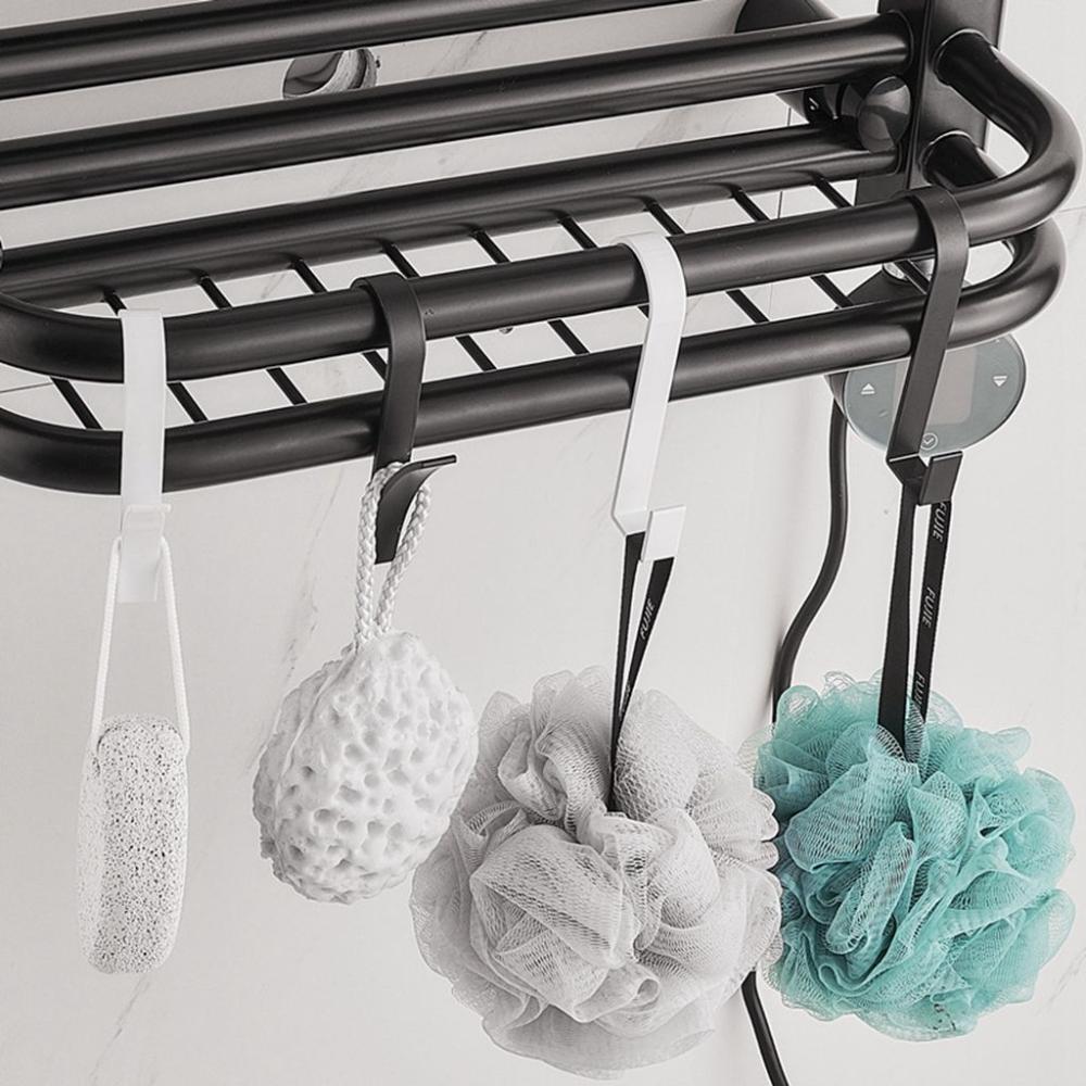 2/7 Shape Small Multifunctional Punching-free Aluminium Alloy Creative Pothooks Bathroom Organizer Wall Hook Radiator Hanger